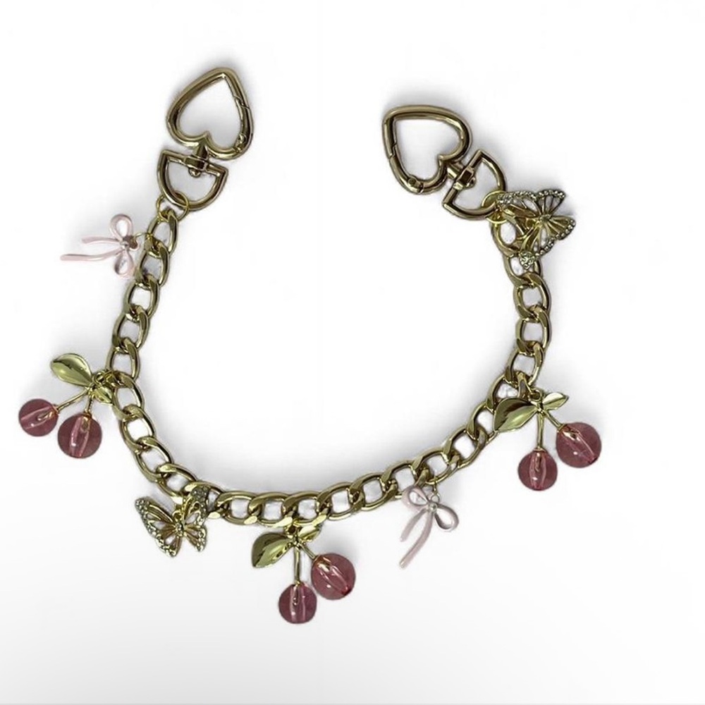 Pink Cherries Purse Charm - Picture 2 of 5